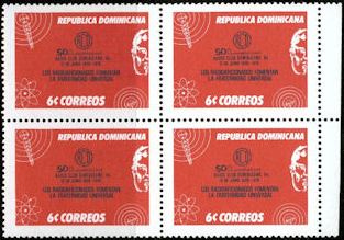 Bloque 4 - 6c - REPUBLICA DOMINICANA-1976-50 Aniversario Radio Club Dominicano